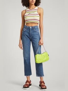 15) AGOLDE Riley High Rise Straight Leg Jeans Size 28 Button Fly